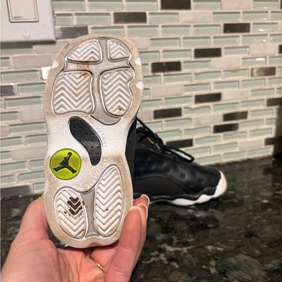 Toddler 7C Black Nike Jordan 13 Air Retro Playoff Sneakers - Picture 5 of 8